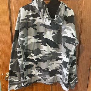 Hollister hoodie.. camo but with black and gray
